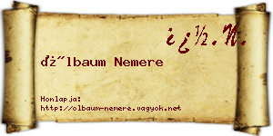 Ölbaum Nemere névjegykártya